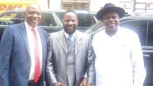 Senator Barr Sunday Marshall Katung of Nigeria, Ambassador Hugues Sanon and HE Douye Diri CON, Executive Governor,Bayelsa State, Nigeria