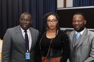 Amb.Tahir Biu, Top model Emmanuella Sanon, Ambassador Hugues Sanon at the Millennium Hotel, One UN Plaza attending high level meetings regarding Africa economy