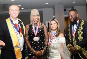 Top model Emmanuella Sanon and His Excellency Ambassador Dr Hugues Sanon with some distinguished